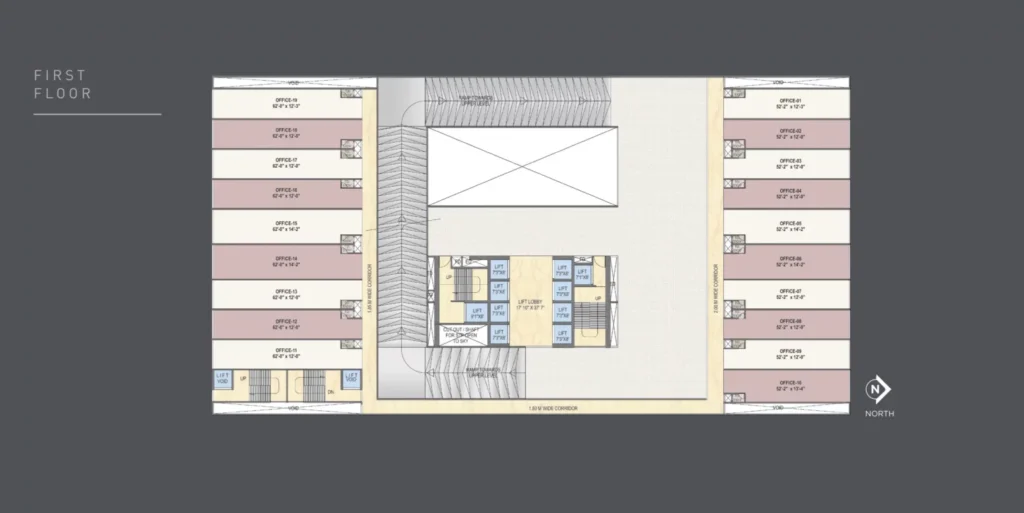 Akshar stellar Vashi first-floor plan